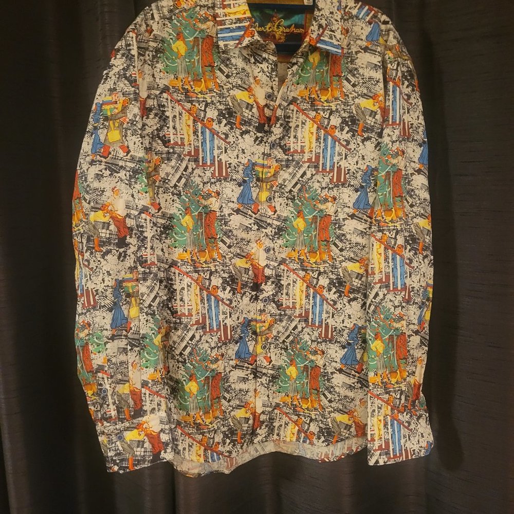 Robert Graham Christmas Button Down Shirt - Medium